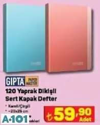 GIPTA 120 YAPRAK DİKİŞLİ SERT KAPAK DEFTER GIPTA 120 YAPRAK DİKİŞLİ SERT KAPAK DEFTER